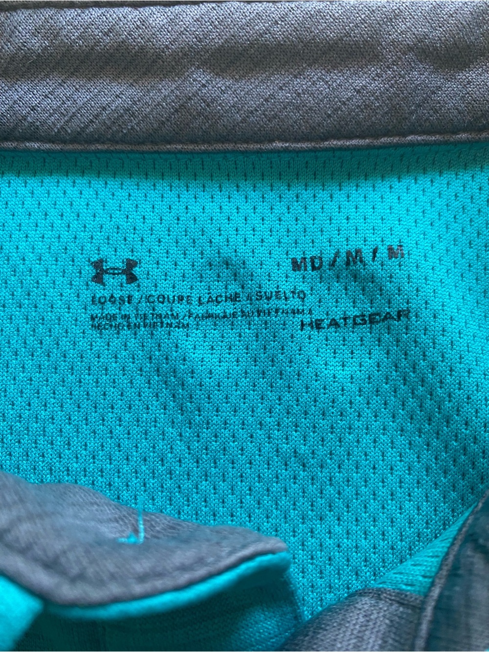 Under Armour Men's Teal Performance Heat-gear Polo Shirt Golf Size M - Picture 3 of 6